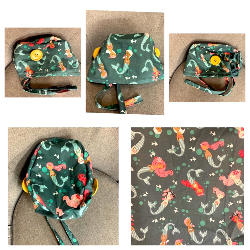 Ready toShip High Quality Fitted Scrub Cap wButton